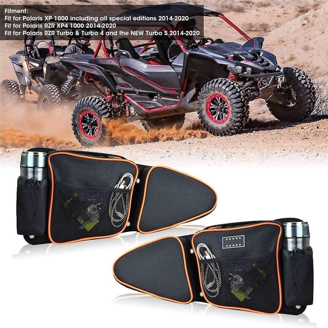 Yctze 2 Stück Seitentürbeutel UTV Vordertür Seitentasche Passend für Polaris RZR XP4 1000 2014-2020