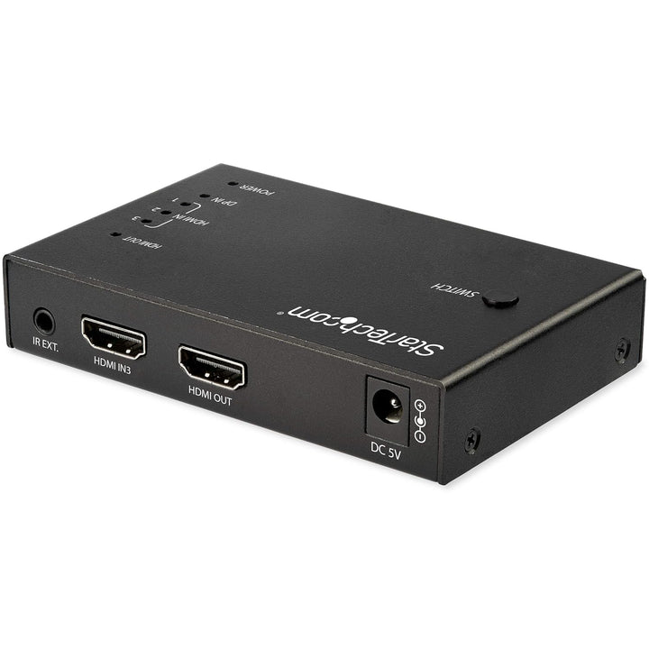 StarTech.com VS421HDDP HDMI-Video-Umschalter mit 4 Anschlüssen (3 x HDMI und 1x DisplayPort, 4K 60Hz