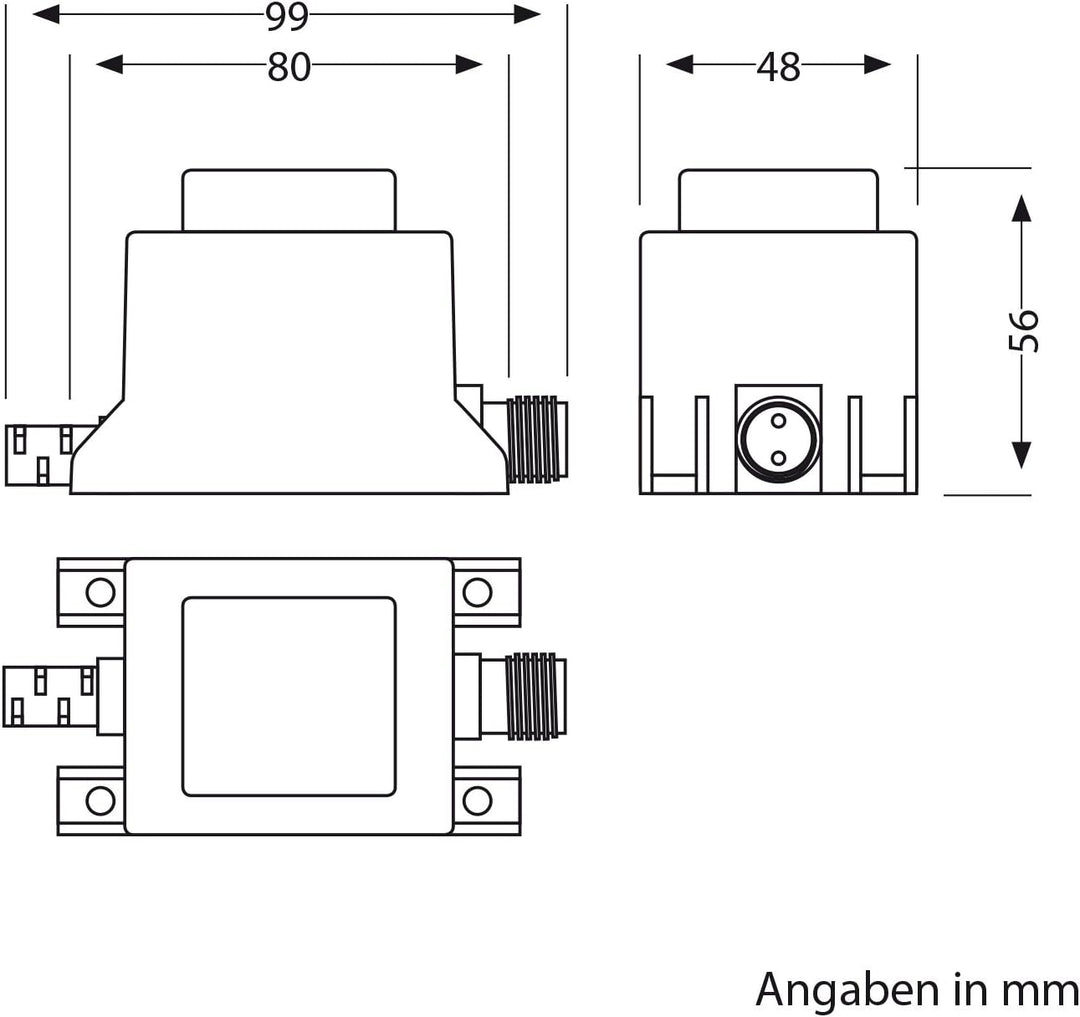 ledscom.de 20W LED Trafo-Trafo/Transformator für Stecksystem NEMO, Stecker, 12V AC, schwarz, IP65, 3