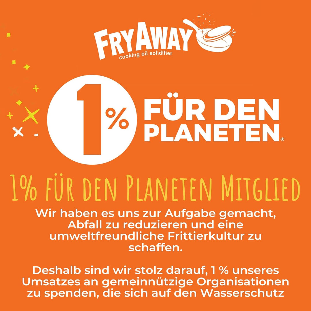 FryAway Super Fry Speiseöl-Verfestigungspulver, 100% pflanzlich, Altöl-Entsorgung, verfestigt bis zu