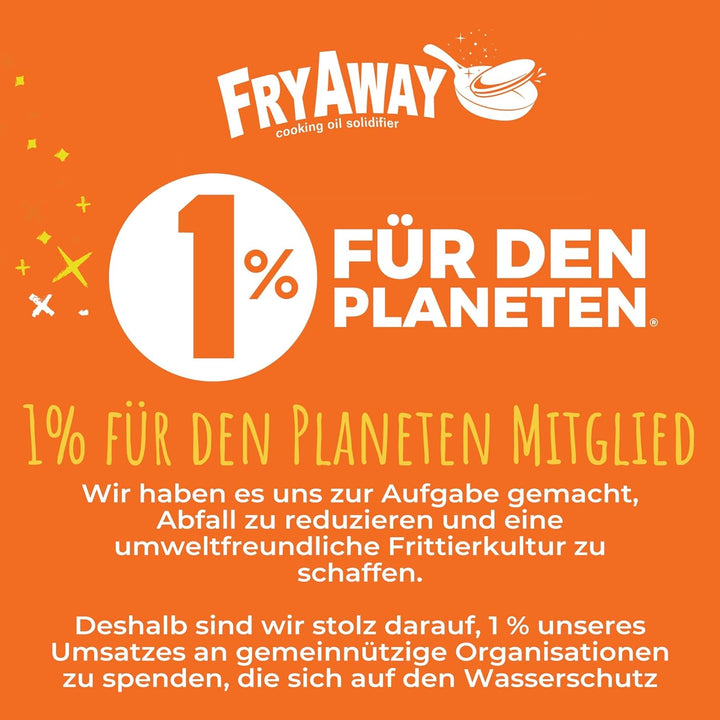 FryAway Super Fry Speiseöl-Verfestigungspulver, 100% pflanzlich, Altöl-Entsorgung, verfestigt bis zu