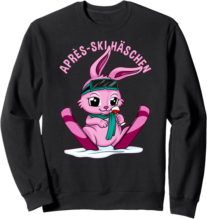 Apres-Ski Häschen Lustiges Skihasen & Skihaserl Party Crew Sweatshirt