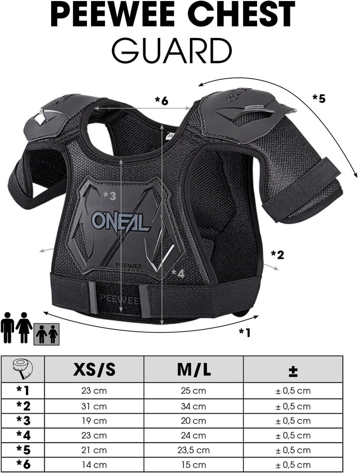 O'NEAL Peewee Oberkörper Protektor Kinder schwarz XS/SM, XS/SM