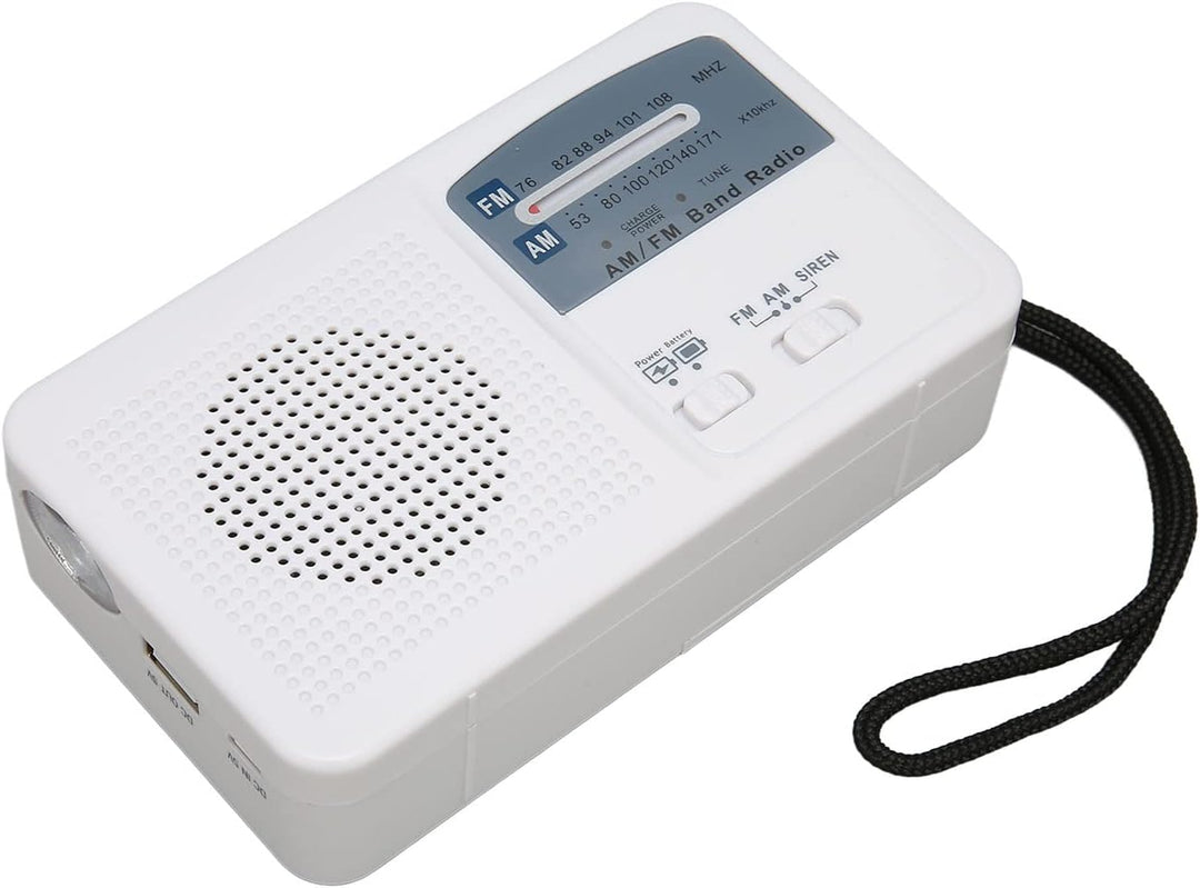 Emergency Crank Solar Radio mit LED -Licht, AM -FM -Tuner, 500 -mAh -wiederaufladbare Batterie, USB-