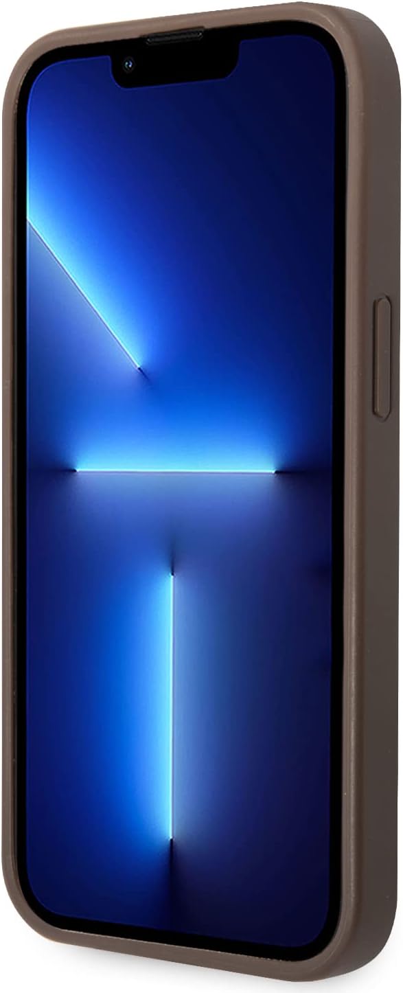 Guess Golden Logo kompatibel mit iPhone 14 Plus Hülle - Braun, GUHCP14M4GMGGR, schwarz