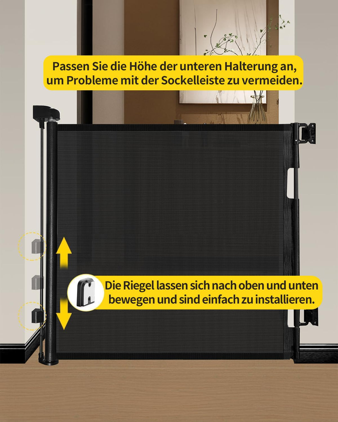 2 Pack Treppenschutzgitter Ausziehbar 0-140cm,Türschutzgitter Ausziehbar mit Treppenschutz & Kinders