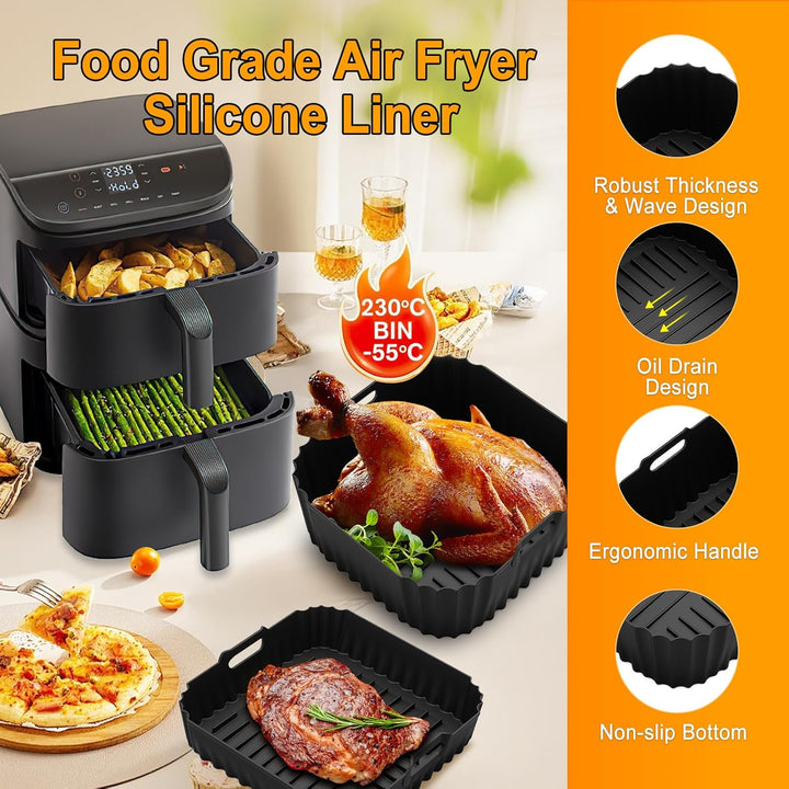 Heissluftfritteuse Zubehör für COSORI Turbo Tower Pro Smart 10,8L, BPA-frei Airfryer Silikonform für