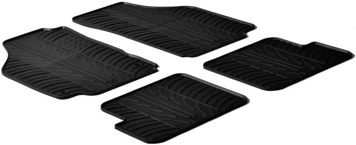 Gledring Satz Gummimatten kompatibel mit Lancia Ypsilon 2003-2011 (T Profil 4-teilig + Montage-clips