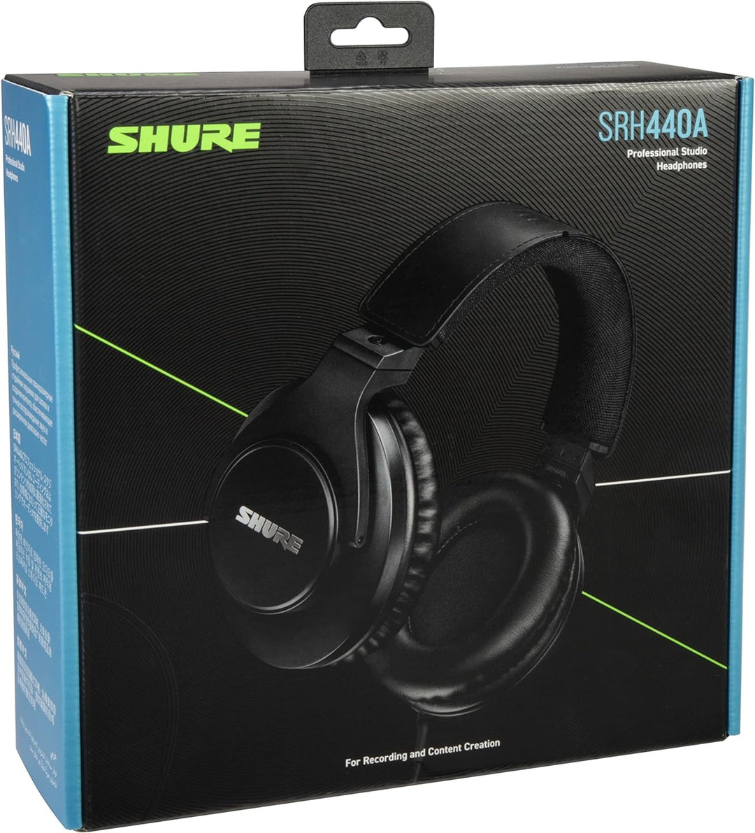 Shure SRH440A Over -Ear Over -Ear -Kabel -Kopfhörer für Überwachung und Aufnahme, professionelle Stu