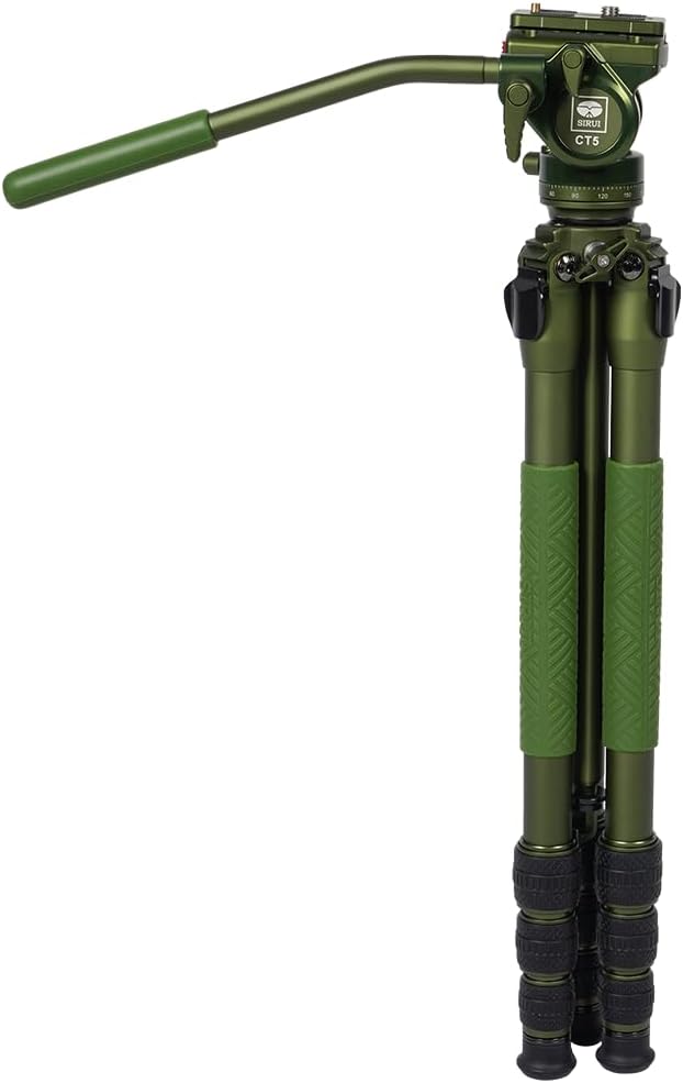 SIRUI CT04+CT5 Kamerastativ Set, Leichtes Aluminium-Stativ mit 360° Panoramakopf, umkehrbarer Mittel