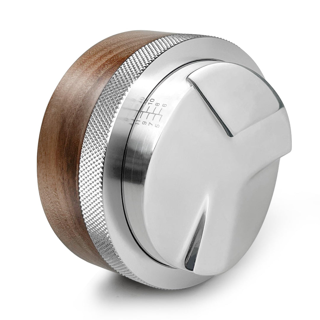 NOTSEK Espresso Distributor 51mm, Walnuss Höhenverstellbar Coffee Distributor für Kaffee Siebträger,