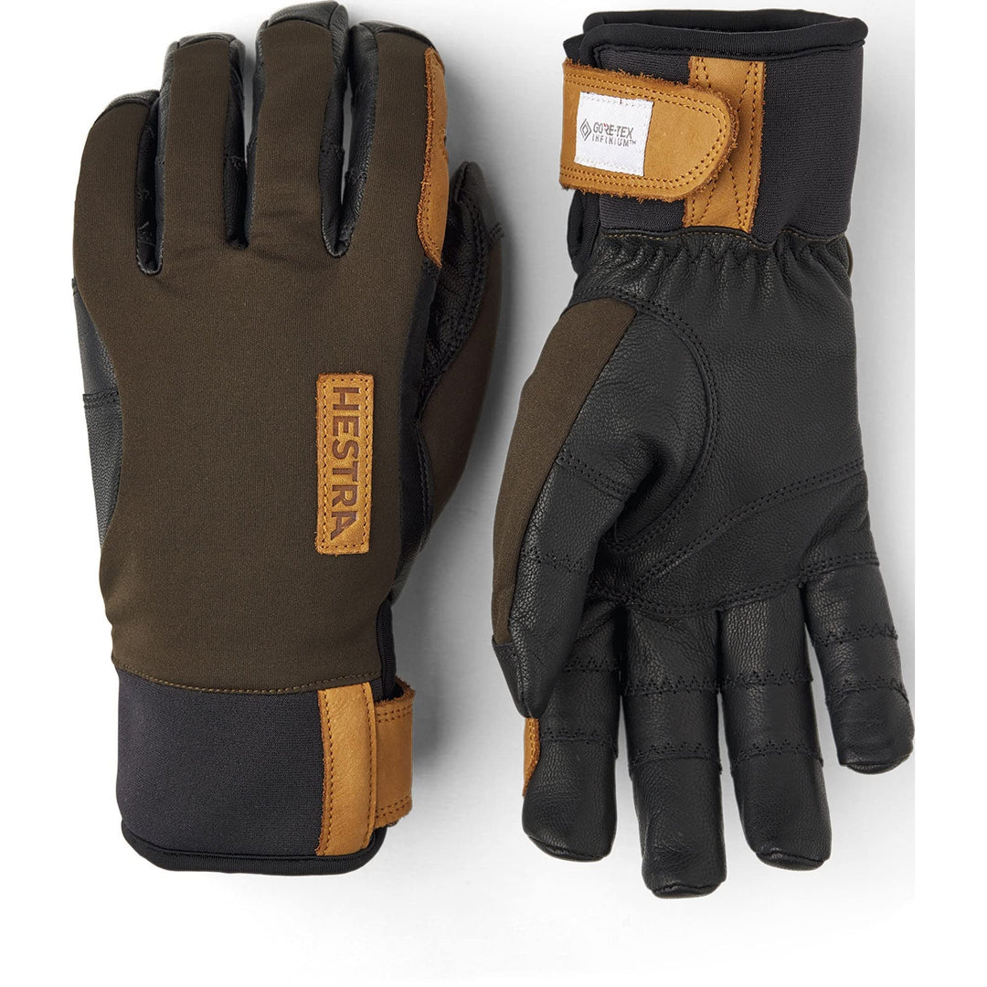 HESTRA Ergo Grip Active Wool Terry Oliv, Gore-Tex Fingerhandschuh, Grösse 10 - Farbe Dark Forest - B