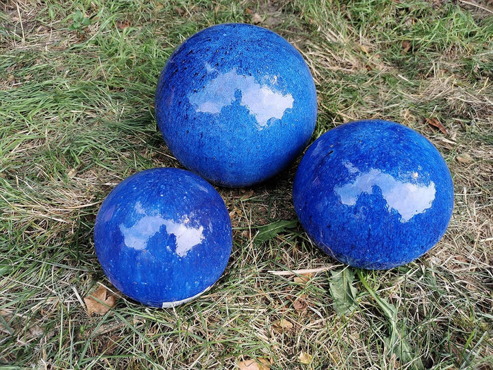 Teramico Dekokugel Gartenkugel glasiert -Blau, Grün, Anthrazit, Türkis, Aqua- sehr hochwertig frostf