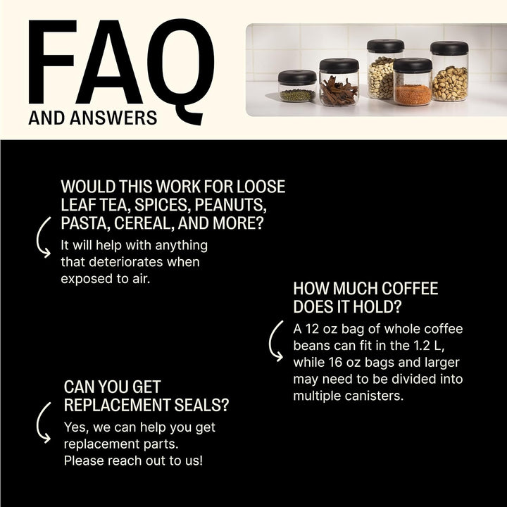 Fellow Vakuumbehälter zur Aufbewahrung von Kaffee und Lebensmitteln, integrierte Vakuumpumpe, hermet