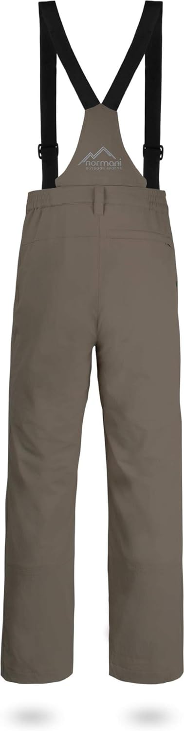normani Outdoor Sports Herren Winter Softshellhose gefüttert mit abnehmbaren Hosenträgern und 4-Wege