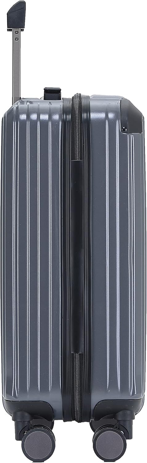 Münicase M816 TSA-Schloss, Teleskopgriff, Reisekoffer mit 4 Rollen, Hartschale, Kabinentrolley 55cm,