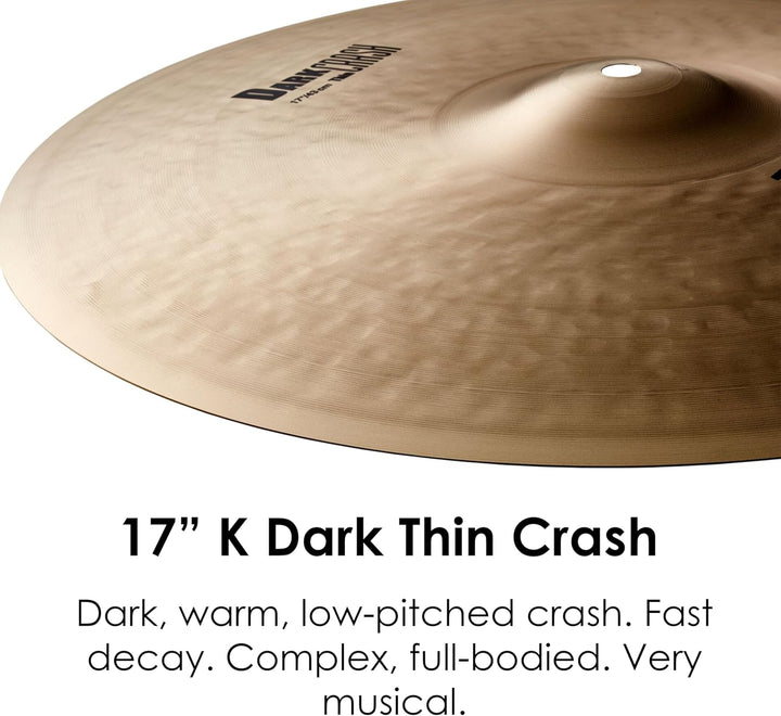 Zildjian K Zildjian Series - 17" Dark Crash Thin Cymbal 17 Zoll Dark Thin Crash, 17 Zoll Dark Thin C