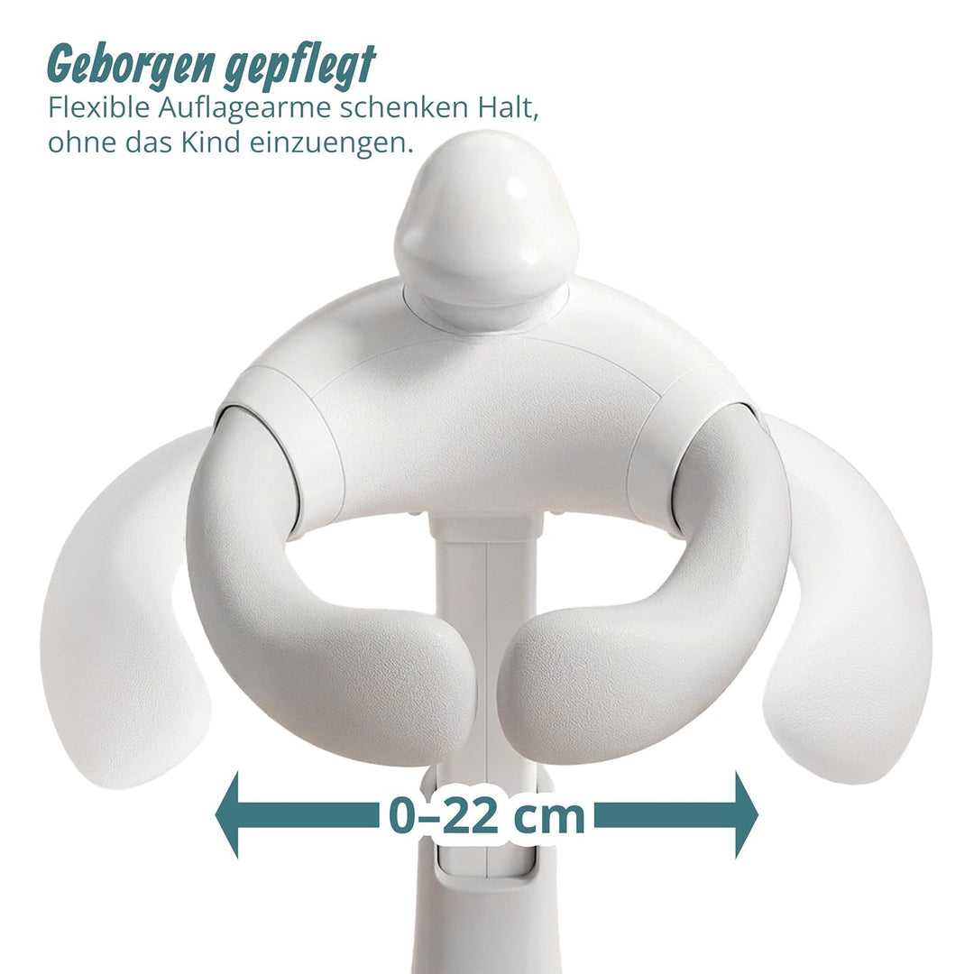 Relaxdays Baby-Duschständer höhenverstellbar, HBT: 45-67x50x40cm, grau-weiss | Duschhilfe Kinder, st