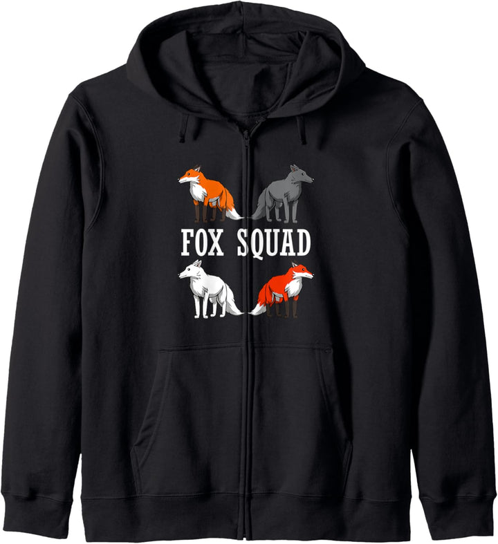 Fox Squad Lustiger Spruch Waldtier Kapuzenjacke