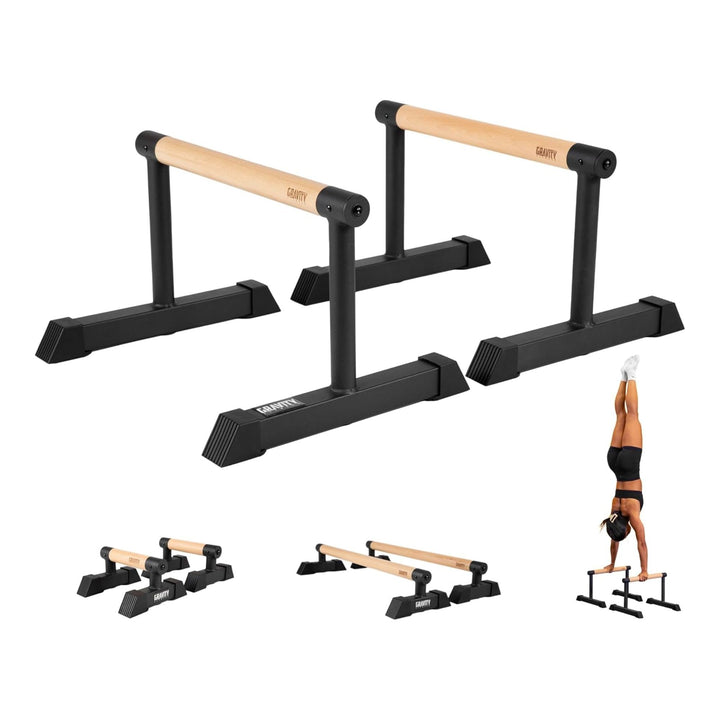 Gravity Fitness | Parallettes - mittelgross - neue 38-mm-Griffe - Calisthenics, Crossfit, Heim- und