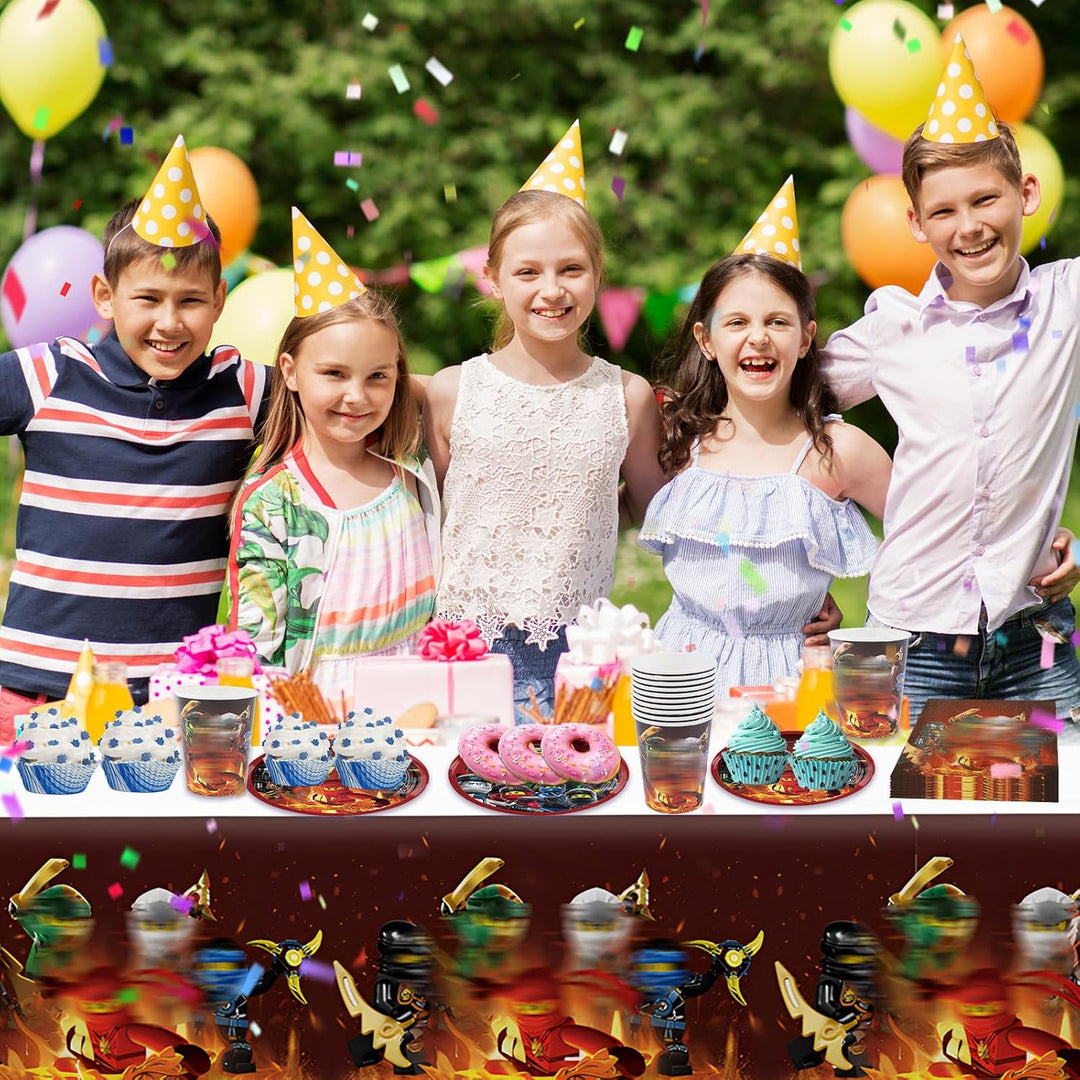 51Stück Ninj Geburtstag Party Dekoration,Geburtstag Partygeschirr Set, Kindergeburtstag Party Dekora
