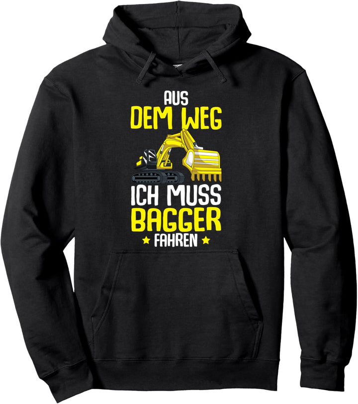 Aus dem Weg ich muss Bagger fahren Kinder Junge Pullover Hoodie