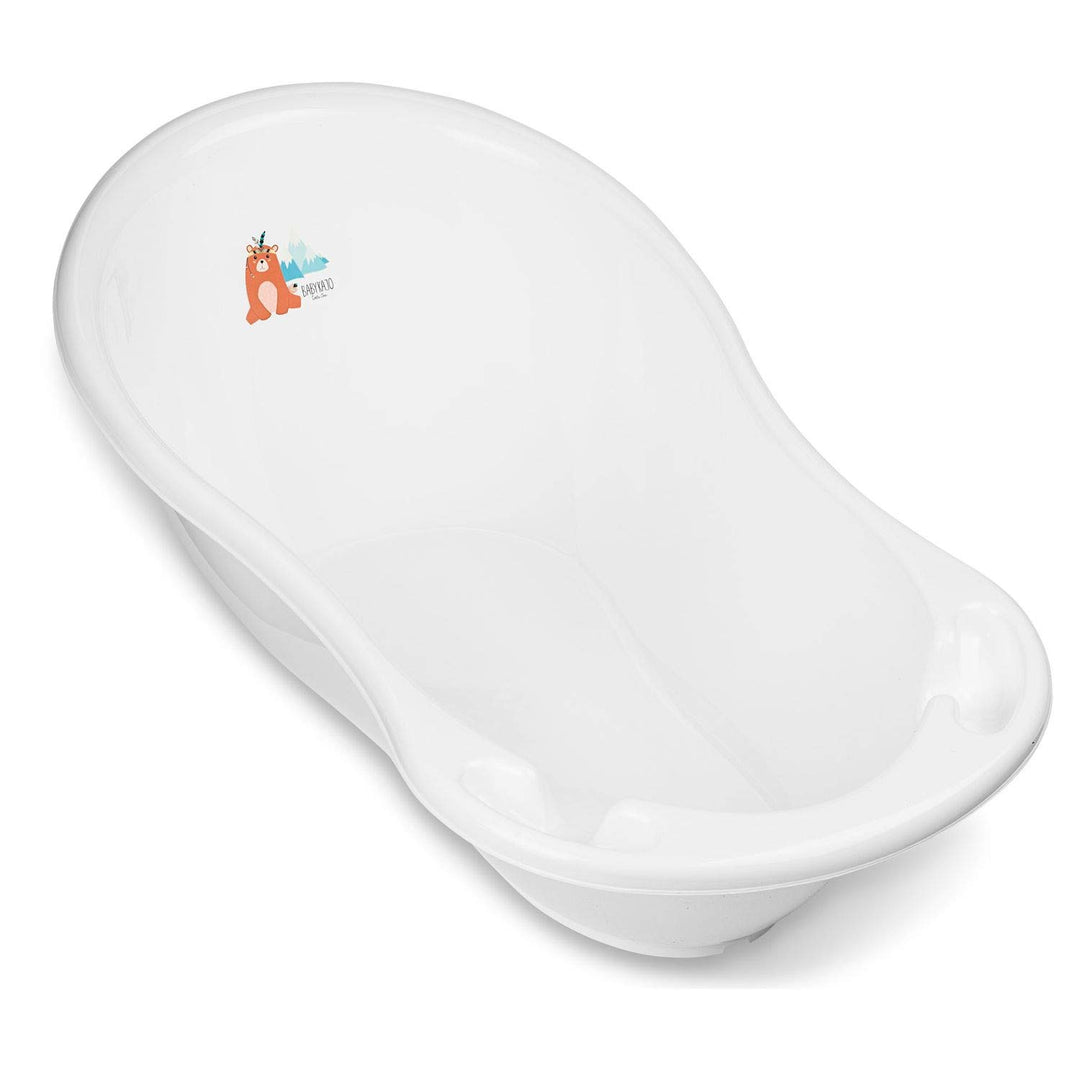 Babybadewanne mit Stöpsel für Neugeborene - Baby Wanne ab 0 bis ca. 18 Monate - Badewanne für Babys.
