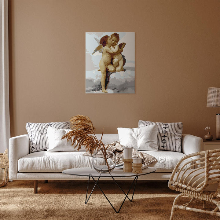murando - Malen nach Zahlen Engel 40x60 cm Malset mit Holzrahmen auf Leinwand für Erwachsene Kinder