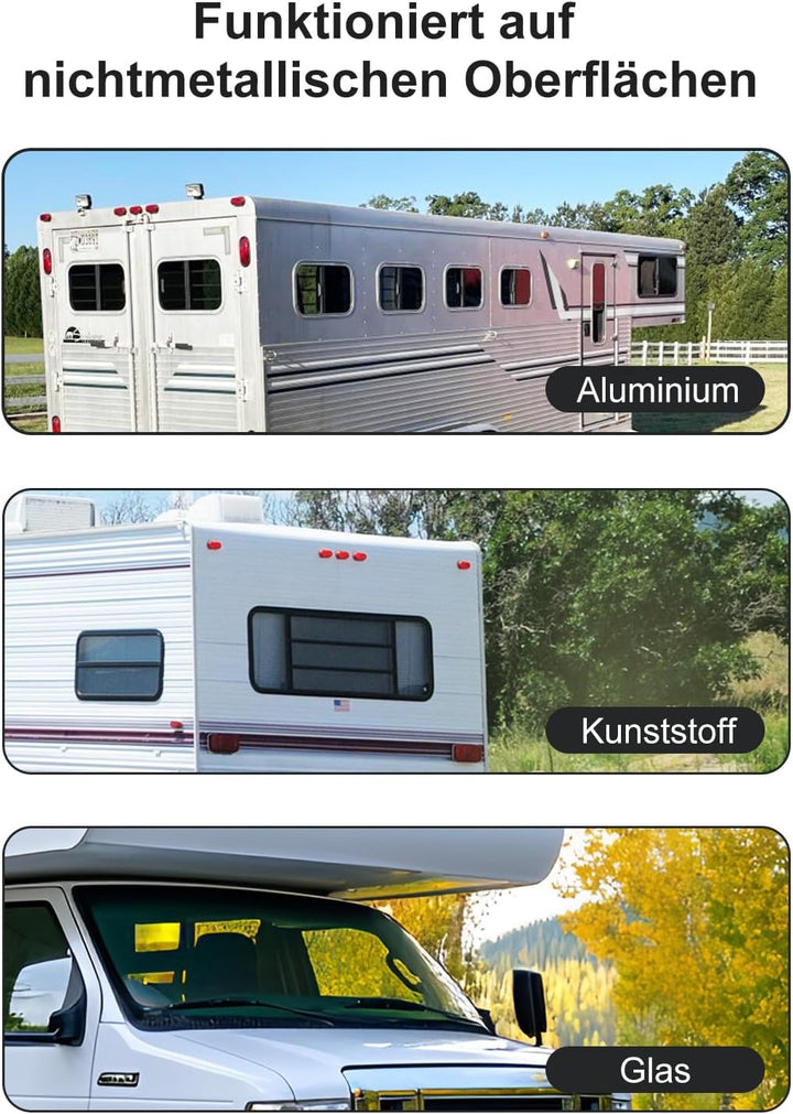 Metallplatte für Magnetische Rückfahrkamera (11,6 × 8 cm) – Für Wohnwagen & Anhänger aus Kunststoff
