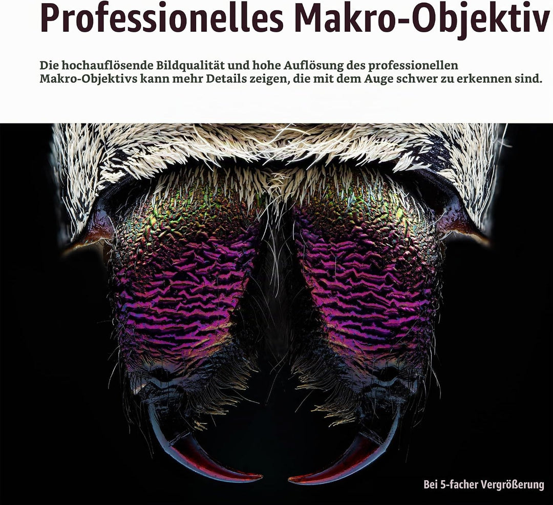 AstrHori 25 mm F2,8 2X-5X Ultra-Makro-Objektiv, Vollformat, manueller Fokus, kompatibel mit spiegell