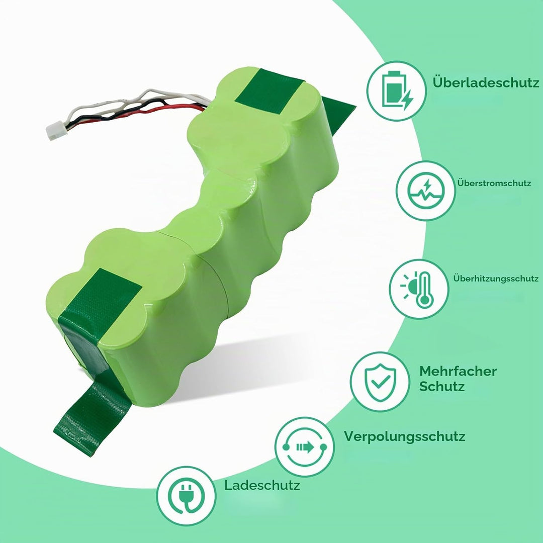 CITYORK 12V 3500 mAh Kehrmaschine ersetzt Akku kompatibel mit ECOVACS Deebot 900, 700, M88, DE33, DE
