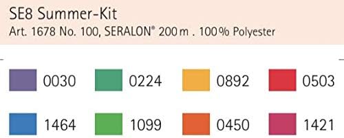 Mettler SERALON Summer-Kit 8er Nähgarnbox: Universal Garn zum Nähen oder Sticken, Nähgarn für Nähmas
