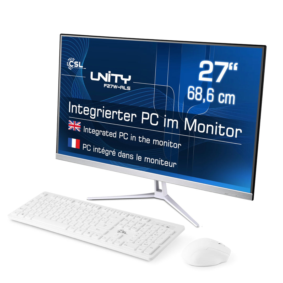 All-in-One-PC CSL Unity F27W-ALS, 68,58 cm (27 Zoll, 1920x1080 Full HD) - Leistungsstarker AIO (Inte