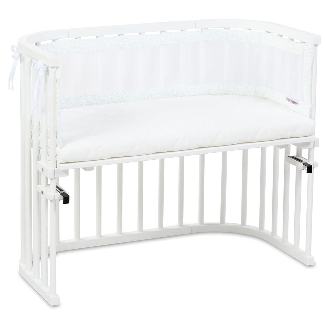 babybay Nestchen Mesh passend für Modell Boxspring XXL, weiss Glitzersterne mint