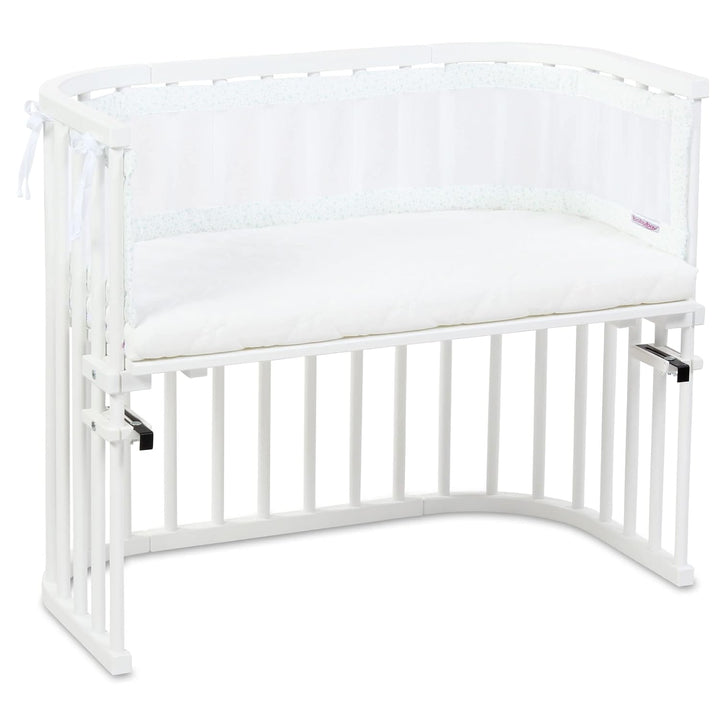 babybay Nestchen Mesh passend für Modell Boxspring XXL, weiss Glitzersterne mint
