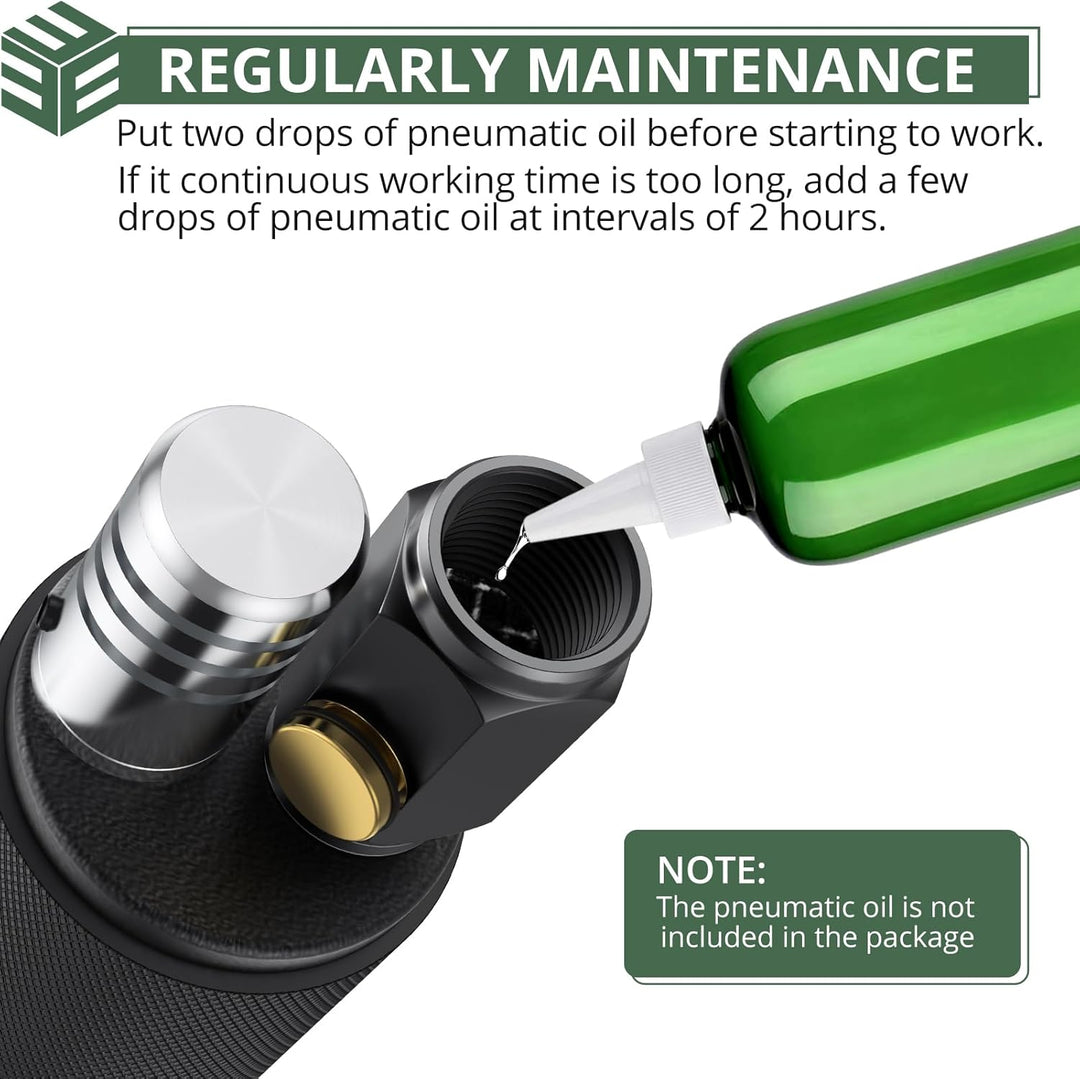 EYPINS Druckluft Winkelschleifer Set 90° Druckluftschleifer+1/4"&1/8" Spannzange, Mini Stabschleifer