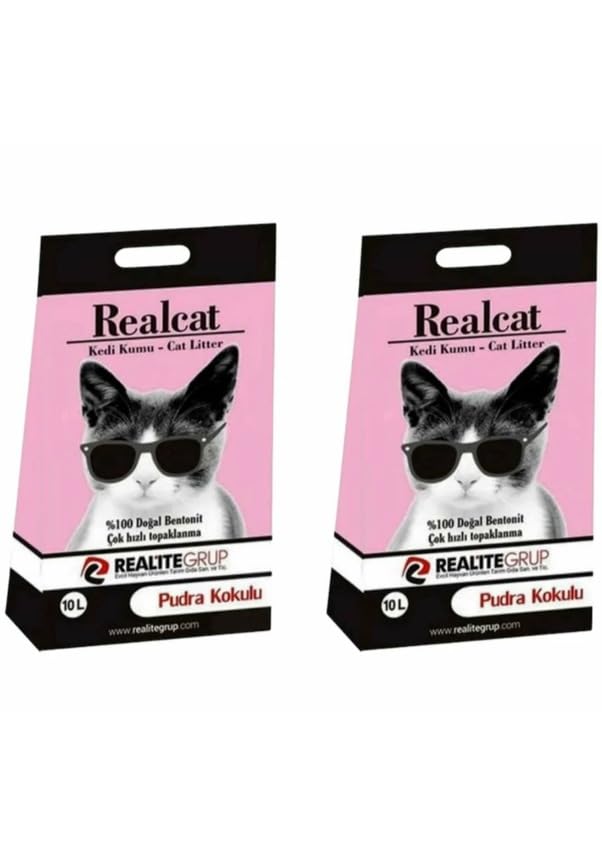 Katzenstreu Realcat |Cat Litter | Mit Babypuder Duft | Feines Klumpstreu | 350% Saugkraft | Naturpro