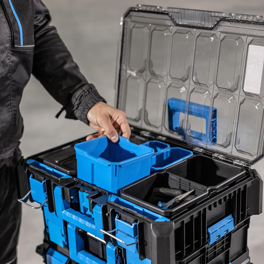 Högert Technik - Hoher Koffer-Organizer HTM, 5 Funktionelle Tassen, Metallscharniere, Resistent Gege