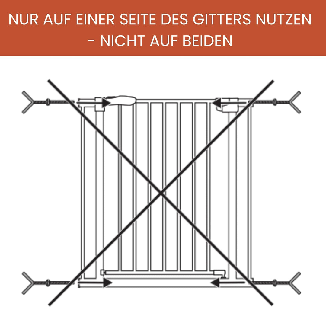 Hauck Y Spindel zur Befestigung von Kindergitter and Treppengeländern, 11 cm Gewindelänge / 10 cm Du