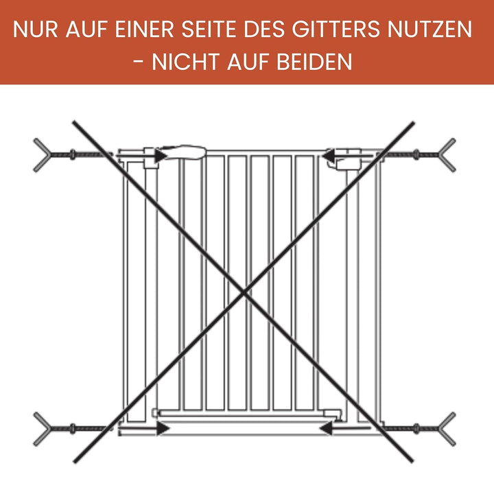 Hauck Y Spindel zur Befestigung von Kindergitter and Treppengeländern, 11 cm Gewindelänge / 10 cm Du
