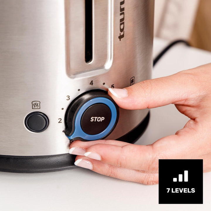 Taurus - Toaster Mytoast II Legend | 900W | 2 Schlitze | 7 Bräunungsstufen | Auftauen, Aufwärmen & A