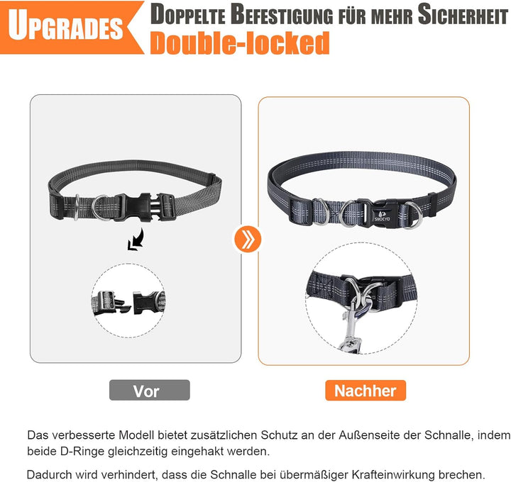 Snocyo Joggingleine Hunde, Jogging Hundeleine für Mittelgrosse und Grosse Hunde, Elastische und Refl