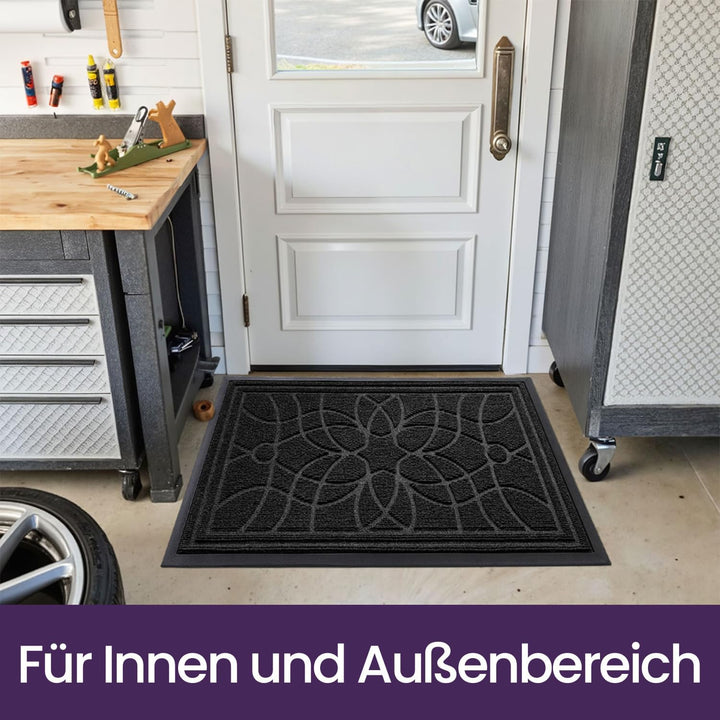 DEXI Fussmatte Aussen rutschfest 40×60 cm,Schmutzfangmatte Outdoor Waschbar,wetterfest Fussmatte aus