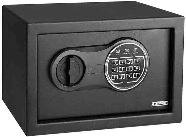 Floordirekt Tresor Grasberg Möbeltresor Safe - 20 x 31 x 20 cm, Anthrazit - elektronisches Zahlensch