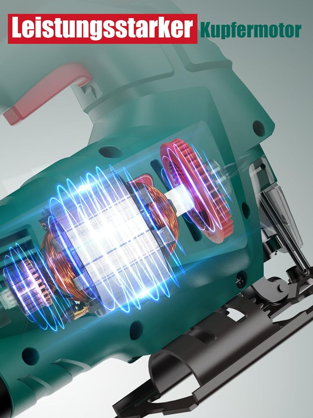 Stichsäge, 800W Max Holz Schnitttiefe 110mm, 800-3000SPM HYCHIKA Elektrische Stichsäge mit Laser, 7