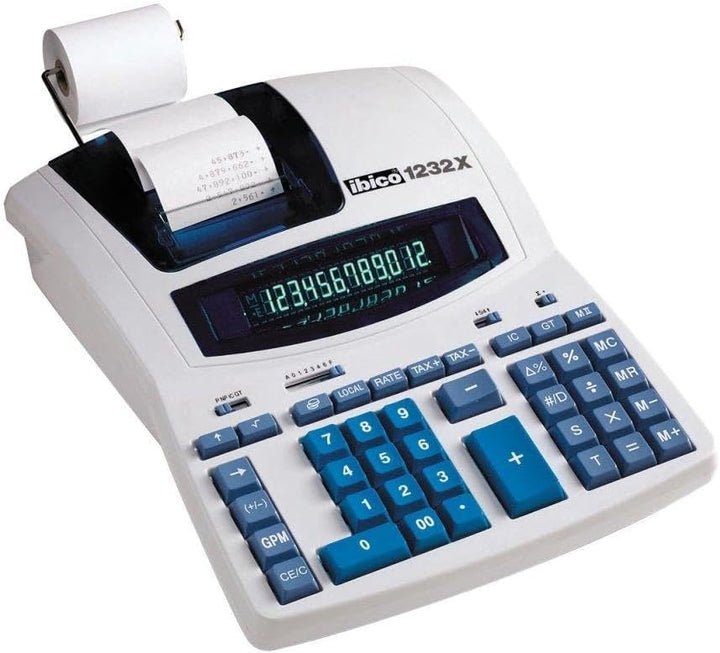 Rexel Ibico 1232X Profi-Tischrechner, schwarz/blau, mit Digitron-Display