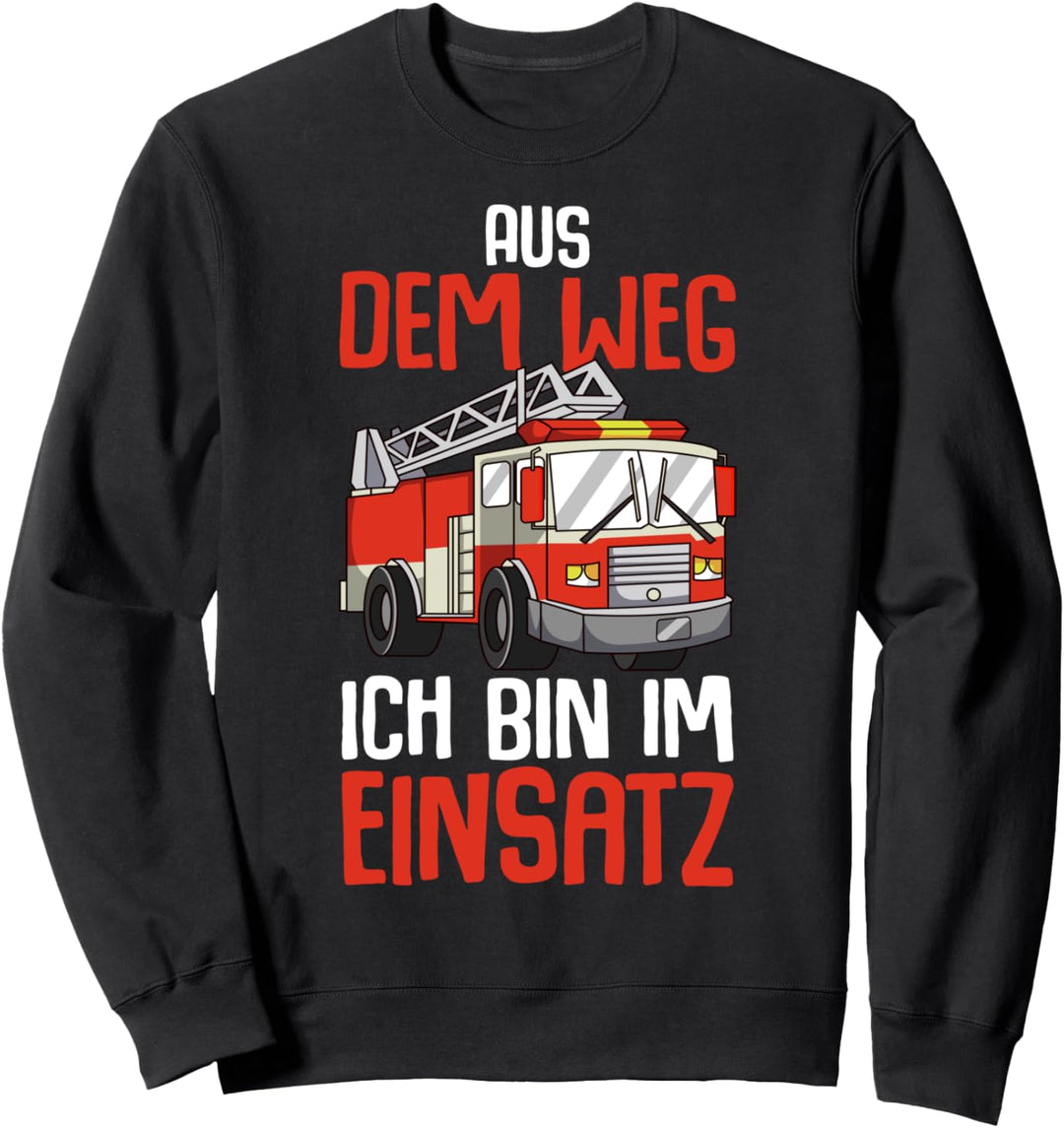 Feuerwehr Feuerwehrmann Feuerwehrauto Kinder Junge Sweatshirt