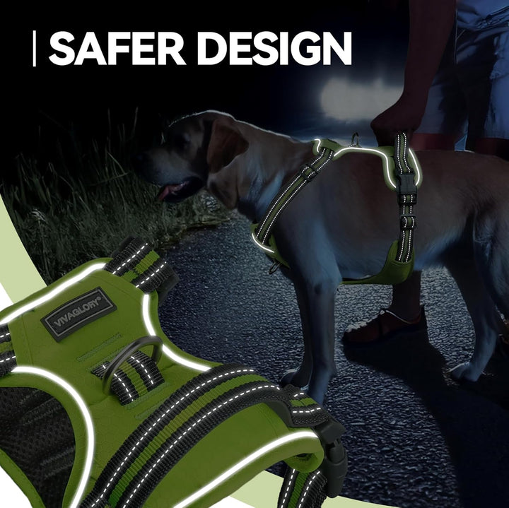 VIVAGLORY Easewalk Hundegeschirr, Anti Zug Hundegeschirr für Training &amp; Spazieren, Anti Zieh Geschir