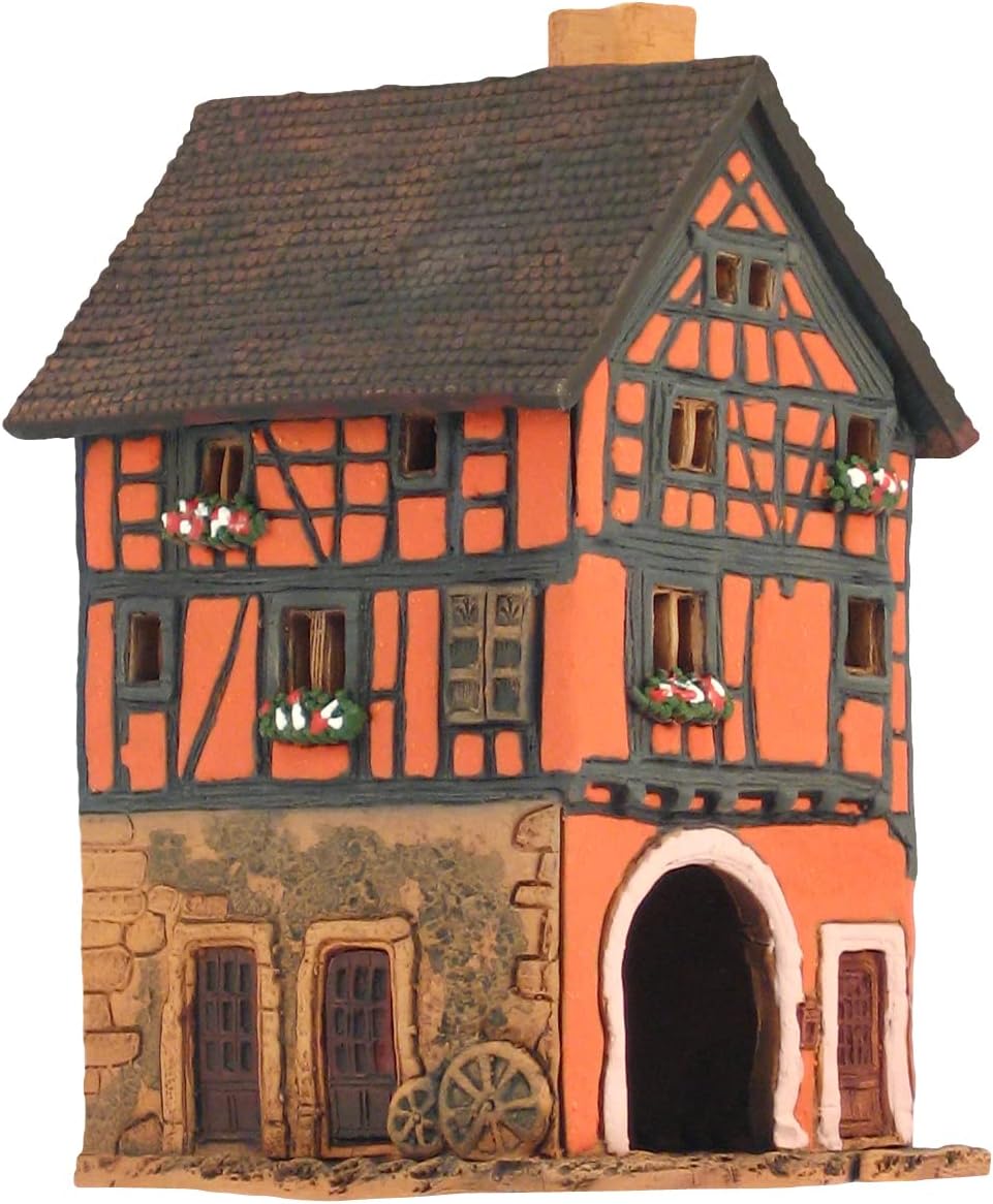 Midene Keramik Aroma Lichthaus, Handarbeit, Künstlerisches Miniatur, Historisches Altes Haus in Riqu