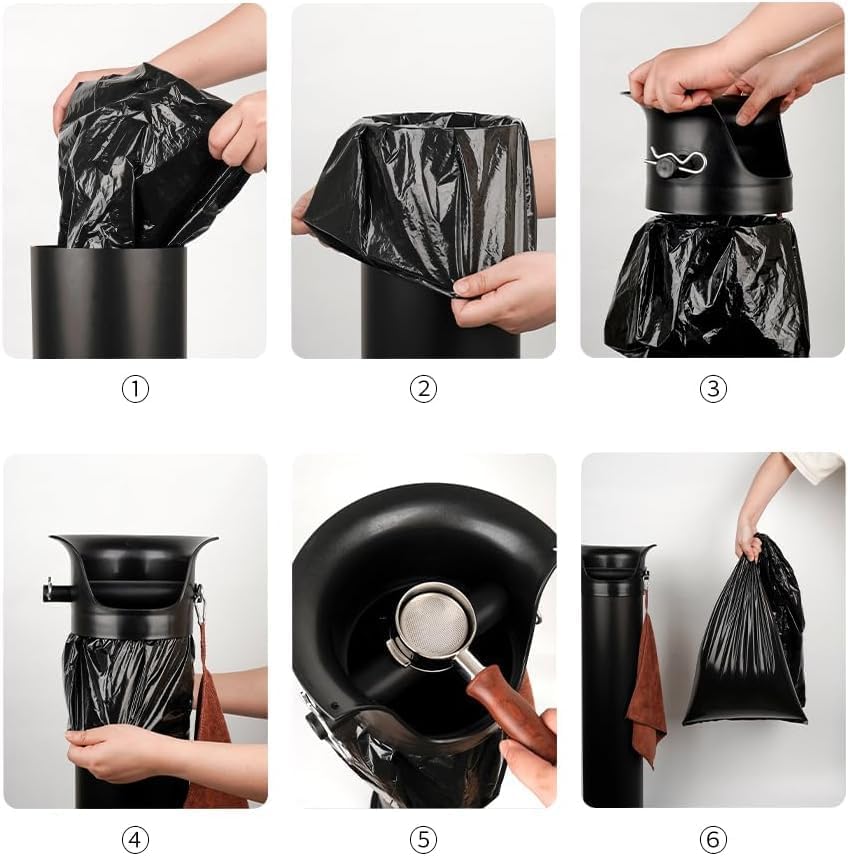 Qcwwy Coffee Knock Box Kaffeesatz-Sammelbehälter Bodenstehender Kaffeesatz-Sammelbehälter für die Kü